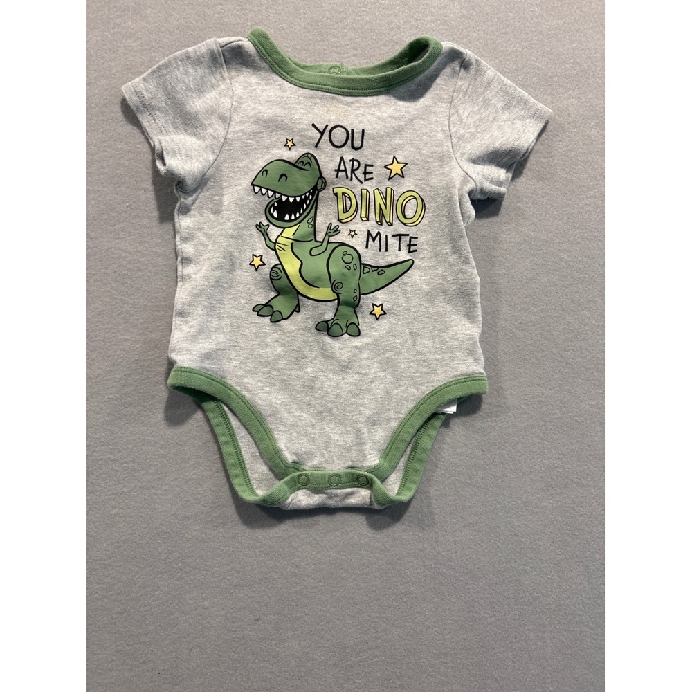 Disney Baby Toy Story Rex Dino-Mite Gray Bodysuit 18-24 Months
